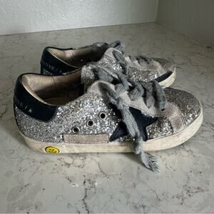 Golden Goose Super star Silver Glitter Kids Sneakers size 11.5 sneakers